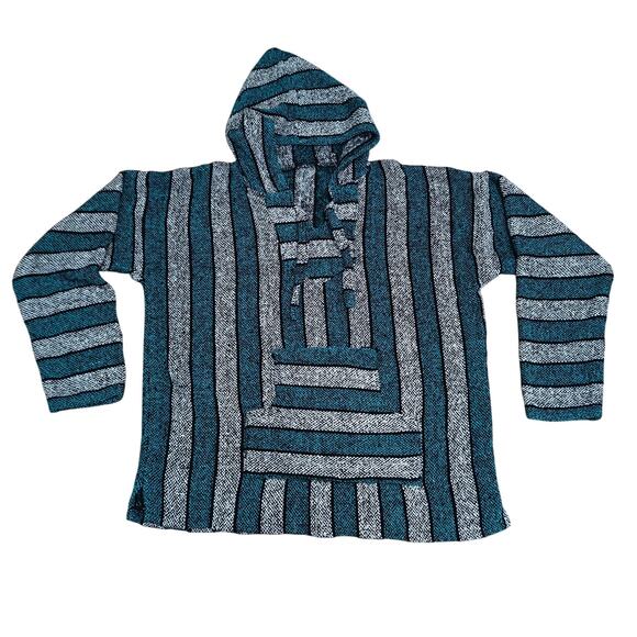 Vtg Vel-Mex Mens Striped Pullover Drug Rug Hippie Surfer Y2K XXLarge - Picture 1 of 2
